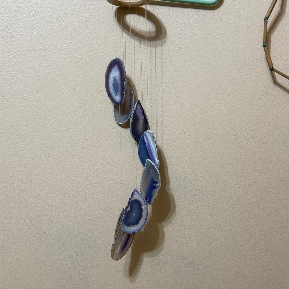 Purple and white  Agate Wall Hanging